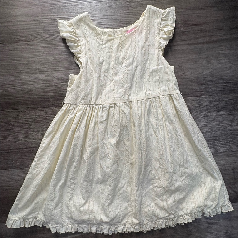 Girls Out Generation Cream‎ Cotton Ruffle Dress Size 122 (6-7Y) Boho Cottagecore